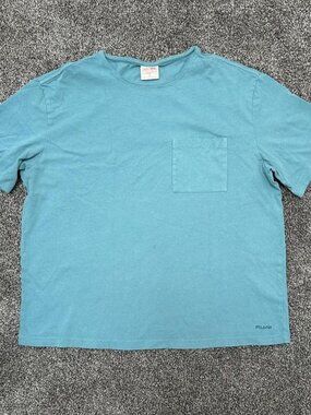 C.C. Filson Blue Pocket Cropped T-Shirt